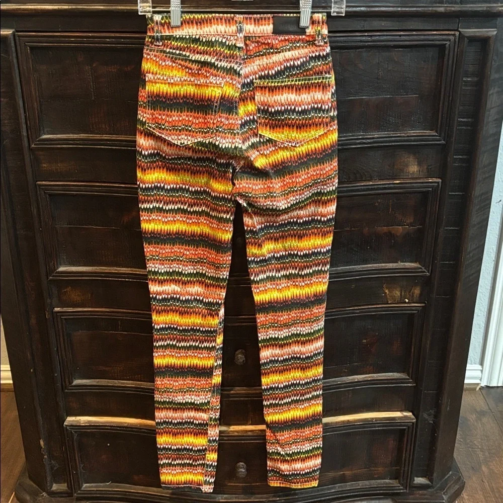 New NWOT Kate Spade Jeans 25 Low Rise Denim Marble Stripe Print Saturday Retro